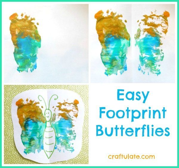 Easy Footprint Butterflies