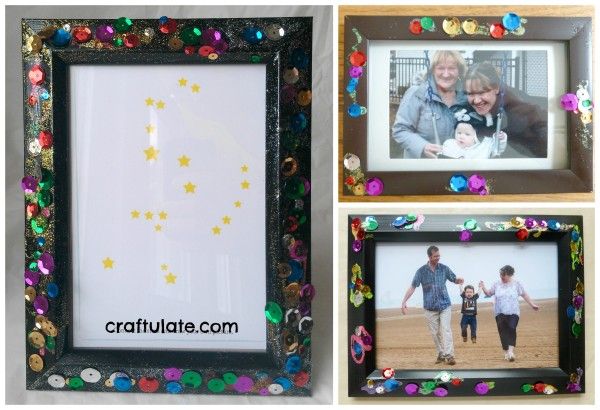 DIY Sparkly Photo Frames