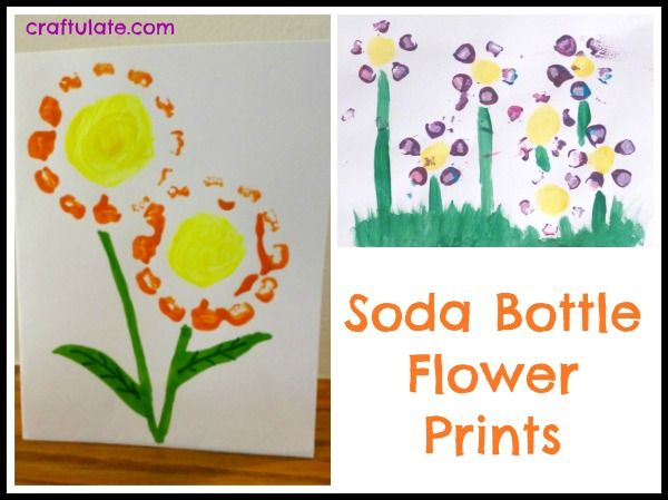 Soda Bottle Flower Prints