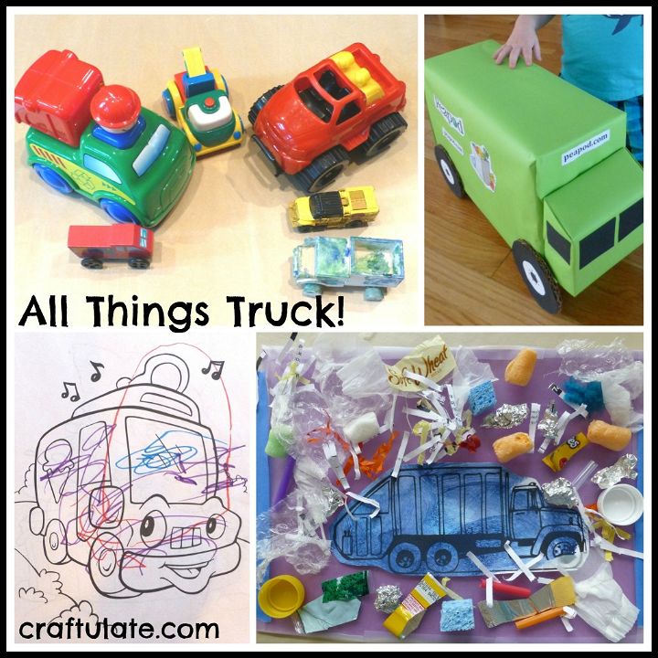 All Things Truck! Crafts and activities for kids with a truck theme!