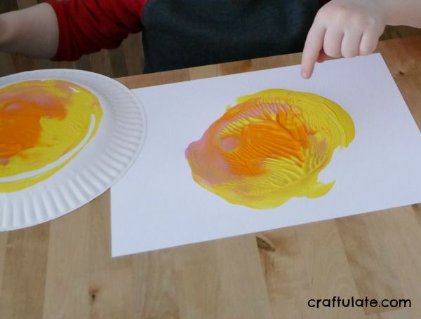 Paper Plate Spin Art Planets - Craftulate