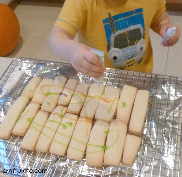 Toddler-Decorated Monster Cookies