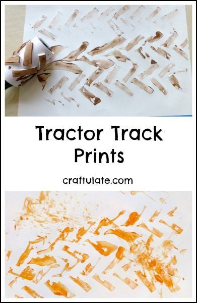 Tractor Track Prints - a fun art activity for kids!