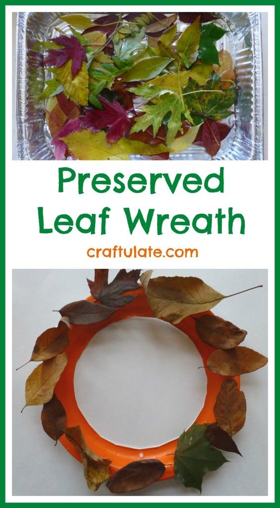 Preserved Leaf Wreath - a fun fall craft for kids to make!