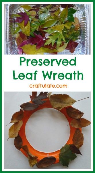 Preserved Leaf Wreath - a fun fall craft for kids to make!