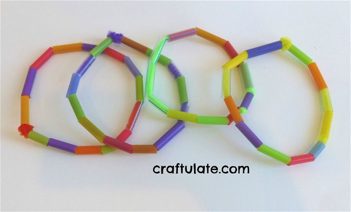 Pipe Cleaner and Straw Bracelets [Fine Motor Fridays]