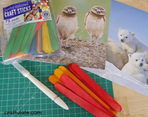 Craft Stick Photo Puzzles - fun for kids to play with or give as gifts