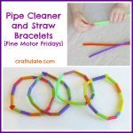 Pipe Cleaner and Straw Bracelets