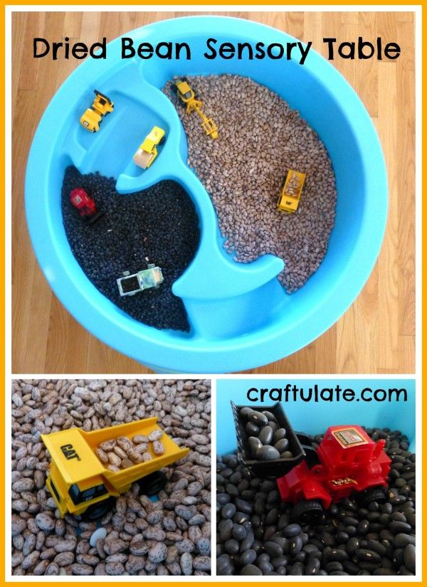 Dried Bean Sensory Table for Kids
