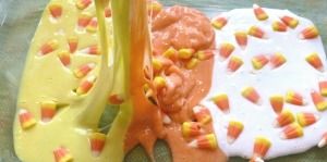 Candy Corn Sensory Slime