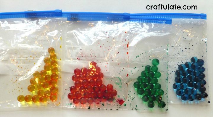 Beads in a Waterbottle Fine Motor Busy Bag