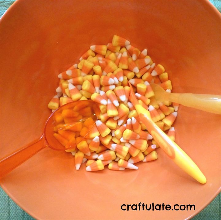Craftulate: Candy Corn Sensory Slime