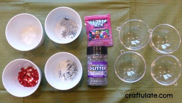 Fill and Shake Ornaments for kids to make