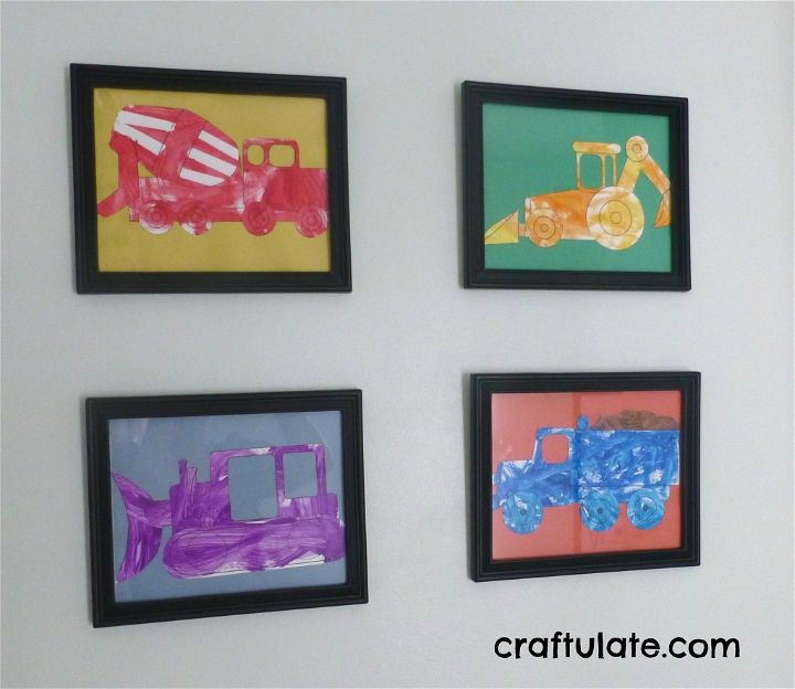 Construction Vehicle Wall Art