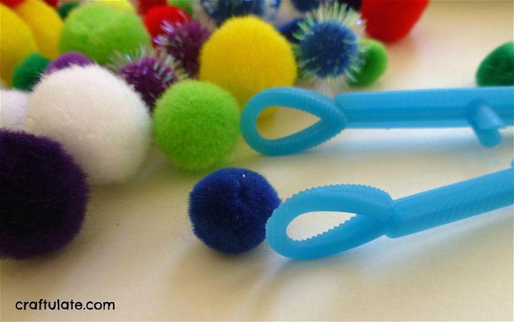 Tongs and Tweezers Training - fine motor skills practice for toddlers