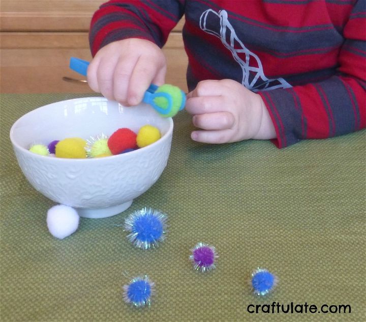 Tongs and Tweezers Training - fine motor skills practice for toddlers