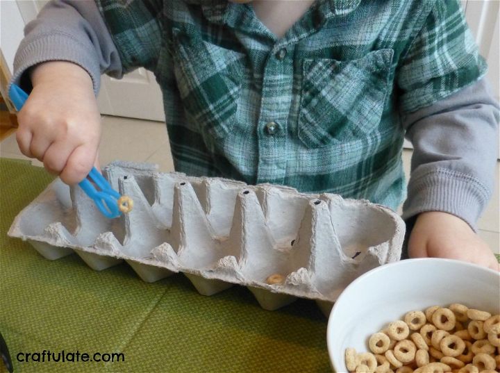 Tongs and Tweezers Training - fine motor skills practice for toddlers