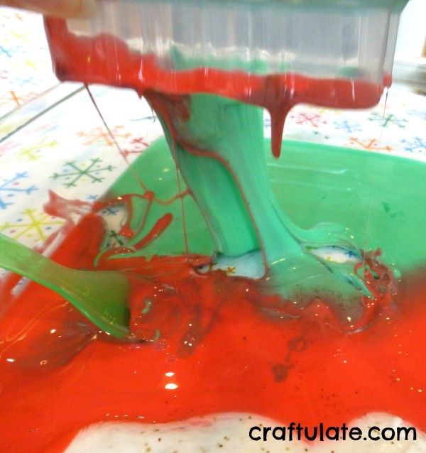 Christmas Slime for Sensory Play - Craftulate