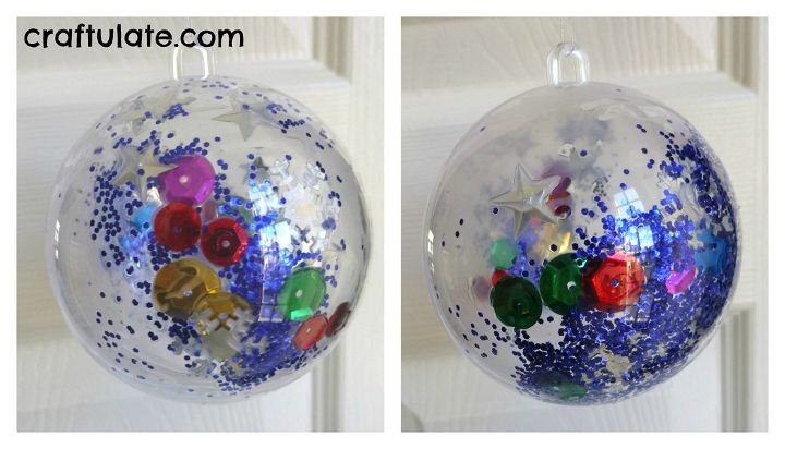 Fill and Shake Ornaments for kids to make