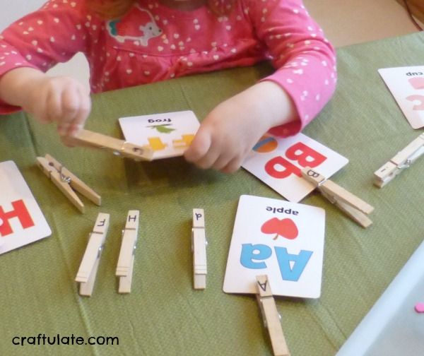 Clothespin Letter Match Busy Bag