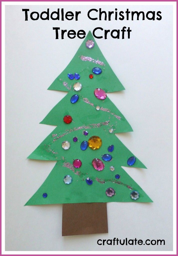 Toddler Christmas Tree Craft from Craftulate