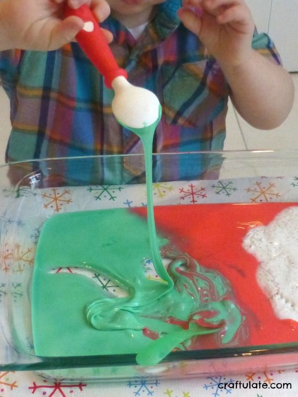 Christmas Slime for Sensory Play