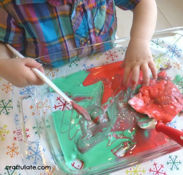 Christmas Slime for Sensory Play