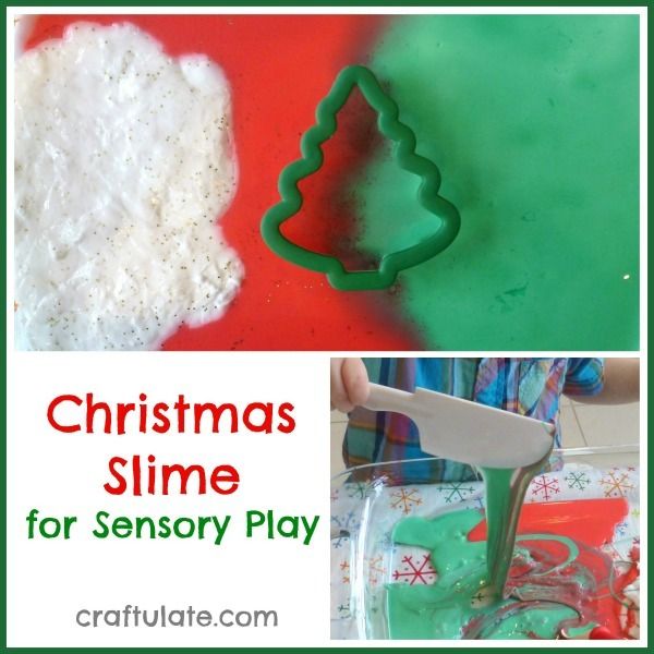 Christmas Slime for Sensory Play from Craftulate