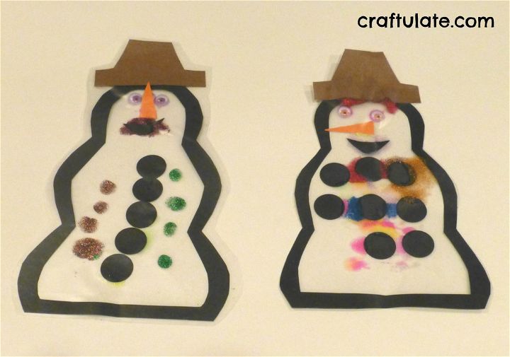 Craftulate: Snowman Suncatcher