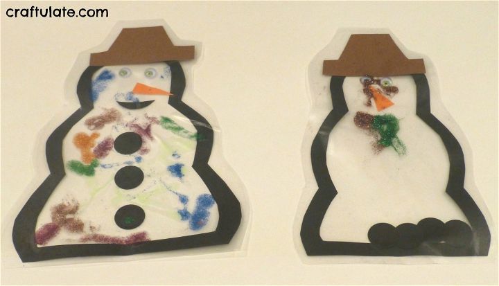 Craftulate: Snowman Suncatcher