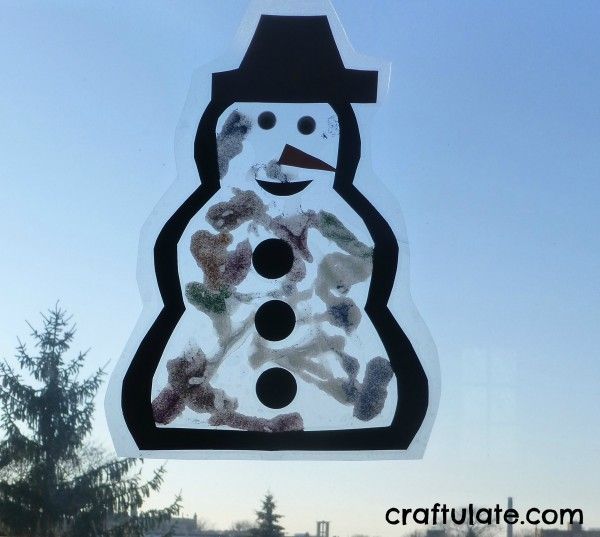 Craftulate: Snowman Suncatcher