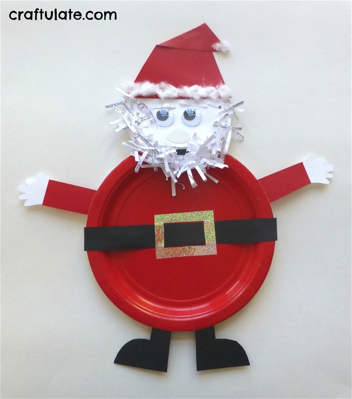 Paper Plate Santa Craft Craftulate