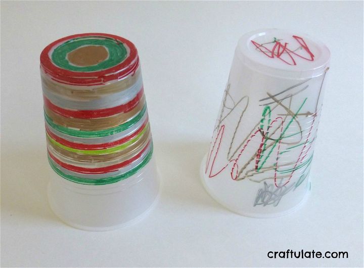 Melted Plastic Cup Ornaments