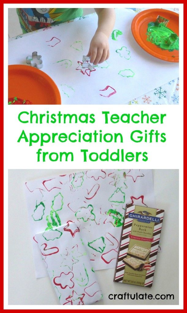 Christmas Teacher Appreciation Gifts from Toddlers