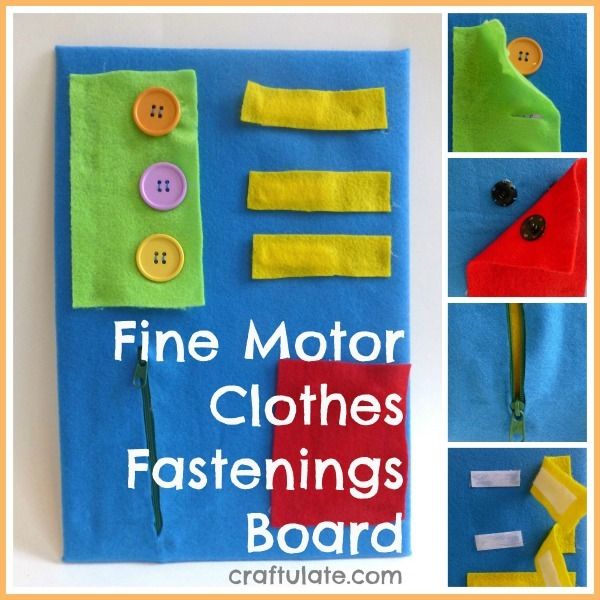 Fine Motor Clothes Fastenings Board from Craftulate