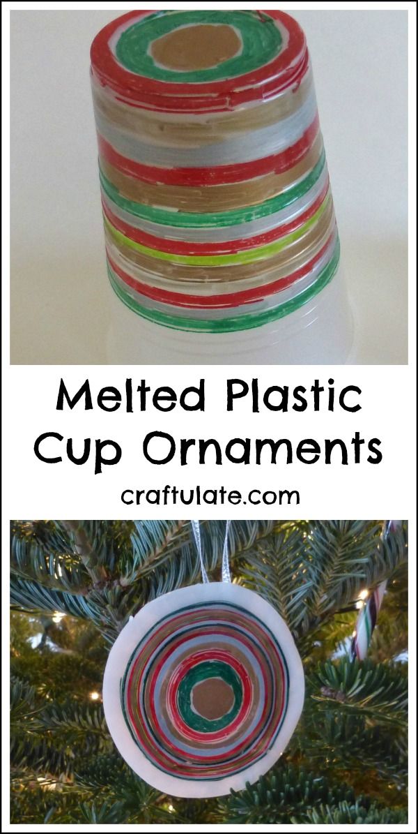 Melted Plastic Cup Ornaments