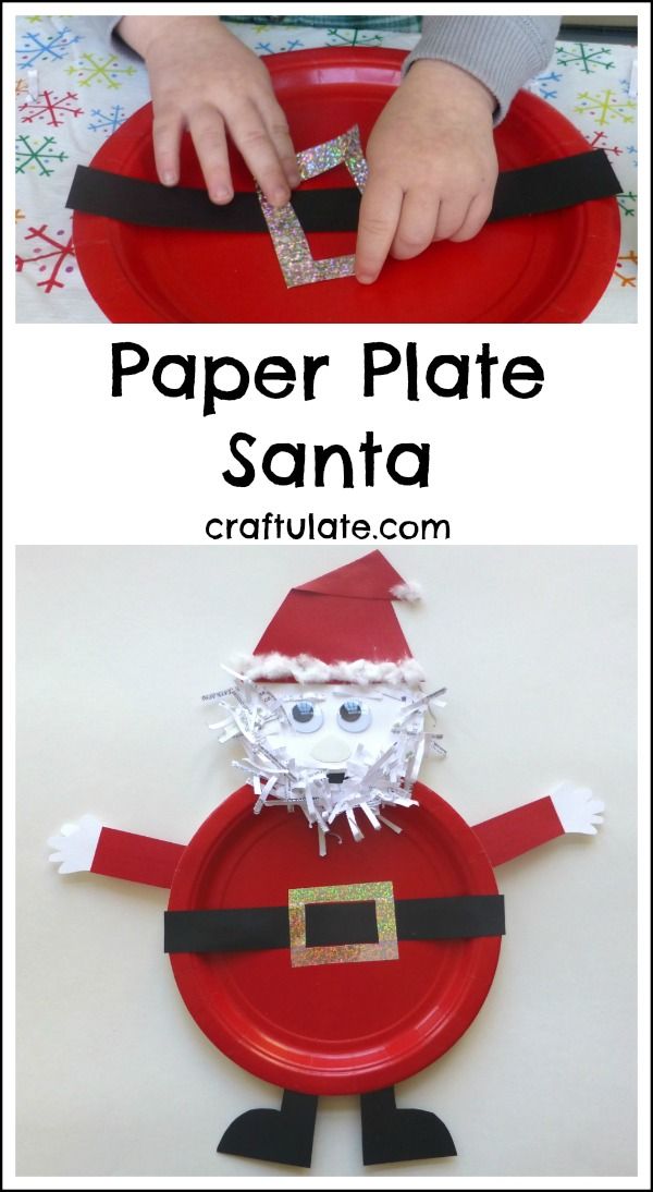 paper plate santa pattern