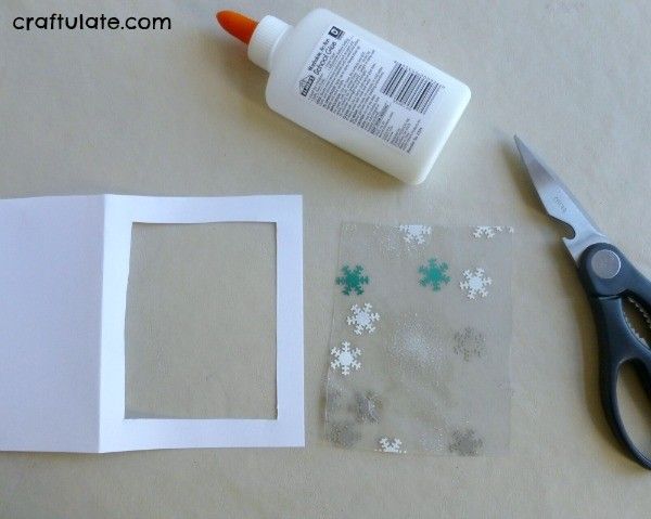 Snowflake Card Craft for Little Kids