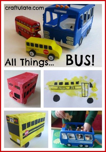 All Things Bus - crafts and activities for kids with a bus theme