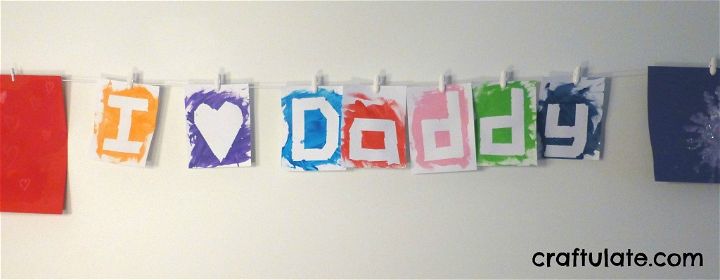 Toddler-Made Tape Resist Banner