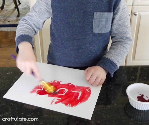 Crayon Resist Hearts - Valentine's Day art for kids