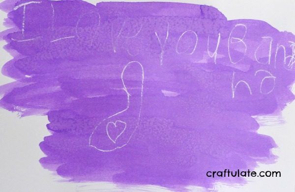 Crayon Resist Hearts - Valentine's Day art for kids