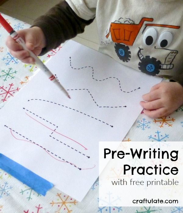 Pre-Writing Practice - with free printable