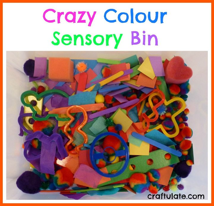 Crazy Colour Sensory Bin - great for toddlers!