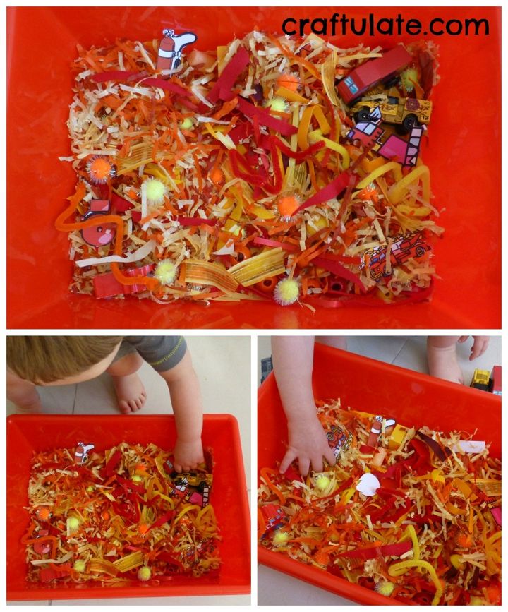 Fire Sensory Bin