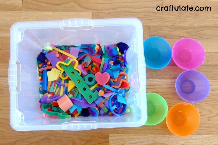 Crazy Colour Sensory Bin