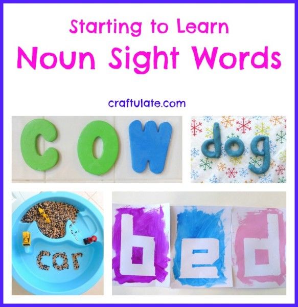 Starting to Learn Noun Sight Words