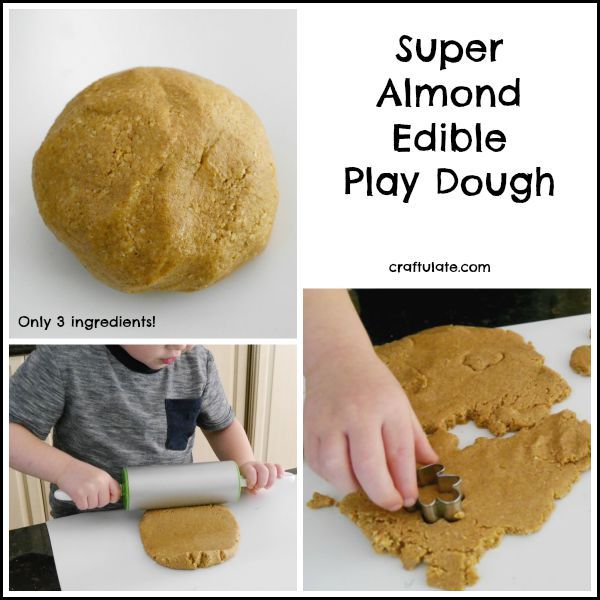 Super Almond Edible Play Dough - just three ingredients!