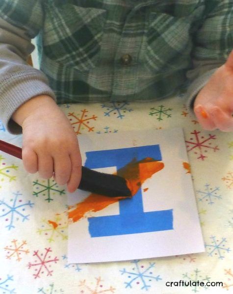 Toddler-Made Tape Resist Banner - for Valentine's Day, Mother's Day, Father's Day - and more!