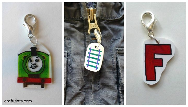 Shrinky Dink Zipper Pulls